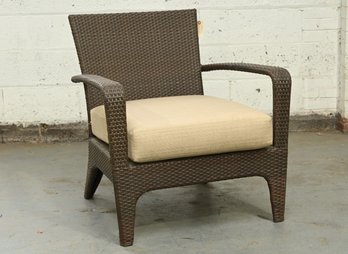 Outdoor All Weather Resin Wicker Lounge Chair With Cushion