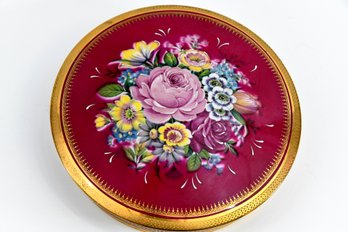 Limoges Red Round Covered Dish