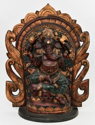 Hand Carved Lord Ganesha Figurine From Thailand