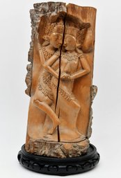 Indonesian Hand Carved Statue People In A Tree