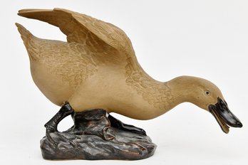 Clay Duck Figurine