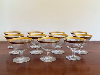 Set Of 11 Laurel Low Sherbet Glasses By Tiffin-Franciscan