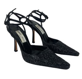 Jimmy Choo London Sparkle Anklet-strap Shoes Size 36 Retail $460