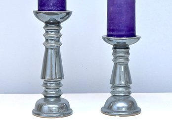 Purple Candles And Pillars