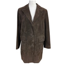 Style & Co. Woman Brown Suede Jacket