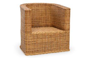 Natural Indoor Wicker Lounge Chair (cushion Req'd)