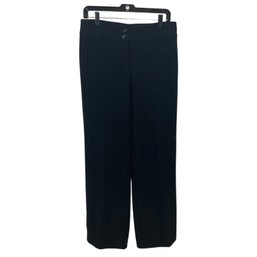 Armani Collezioni Black Pin-striped Pants Size 6
