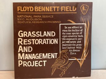 Floyd Bennett Field National Park Service Double Sided Metal Sign 24 X 24