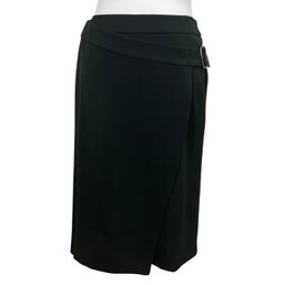 Armani Collezioni Black Wrap Skirt Size 6