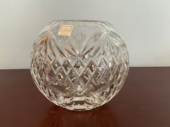 Fifth Avenue Crystal Lead Crystal Round Vase Made In Poland