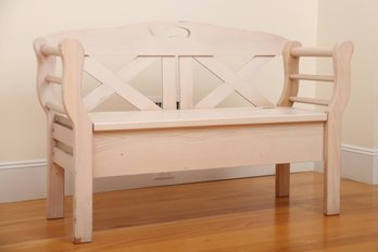 Pine Mud Room Bench With Storage