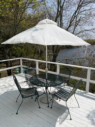 Outdoor Table Chairs And Umbrella  Set 1