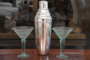 Martini Glasses And Shaker
