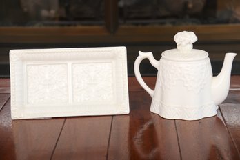 Lenox Butlers Pantry Teapot And Plate
