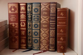 Leather Bound Book Set Including Shakespeare & Mark Twain
