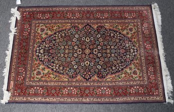 Hand Knotted Kashan Persian Rug 4 X 6
