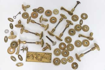 Antique Brass Knobs And Accessories