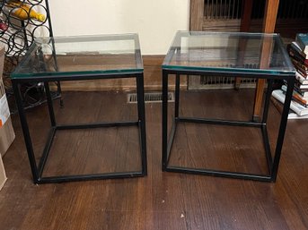Square Glass Side Tables