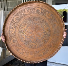 Superb Large Persian Metal Tray