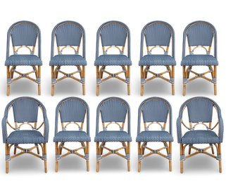 Restoration Hardware Set Of 10 St. Germain Resin Dining Chairs