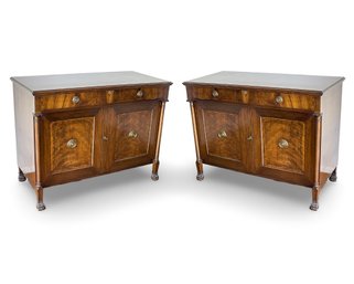 Pair Of Hille & Co. England Claw Foot Cabinets