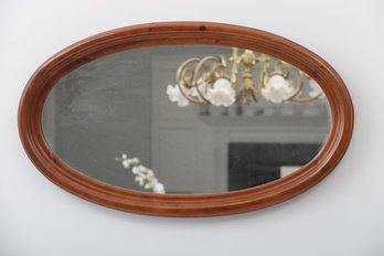 Oval Oak Wall Mirror