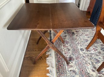 Antique Mahogany Centerfold Square Game Table