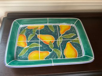 Portofina Pear Clay Art Serving Platter