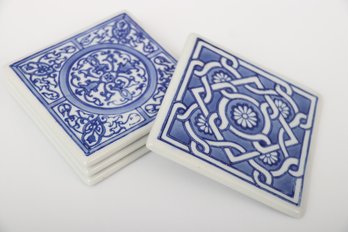 Blue And White Coaster Set