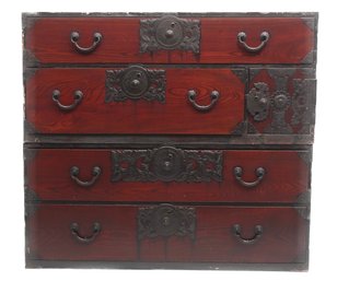 Japanese Meiji Period Sendai Isho-Dansu Style Tansu Chest-19th Century