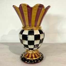 Mackenzie Childs Courtly Check Great Vase