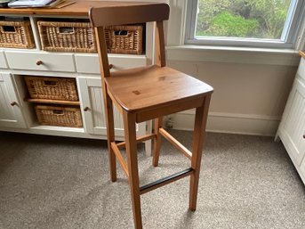 Wood Counter Stool Chair With Cushion