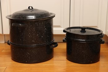 Black Speckle Clam Bake Pots