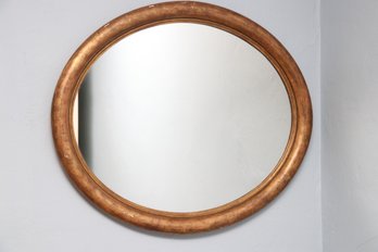 Oval Mirror With Gold Composite Frame