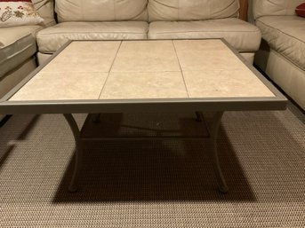 Square Tile Coffee Table With Metal Frame