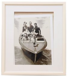 Vintage Sepia Tone Photograph Speedboat By H. Armstrong Roberts