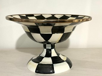 Mackenzie Childs Courtly Check Compote