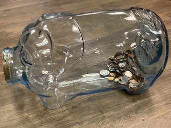 Large Glass Piggy Bank