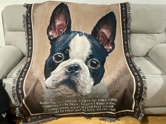 Boston Terrier Throw Blanket By Danbury Mint