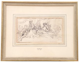 Jean-Baptiste Greuze (1725 - 1805) Ink On Paper  From Philip De Bruno Art Collection