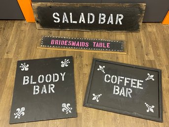 Party Decor Wooden Wall Signs