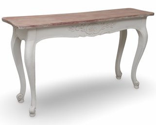 Swedish Distressed Top Console Table