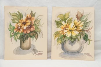 Two Floral Watercolors (no Frames)