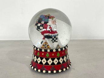 Mackenzie Childs Musical Santa Snow-globe