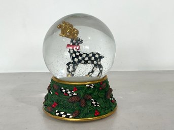 Mackenzie Childs Musical Reindeer Snow-Globe