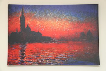 Sunset In Venice By Claude Monet