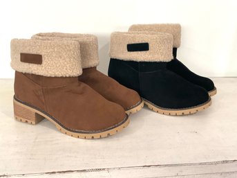 2 Pairs Of Sherpa Booties Size 10