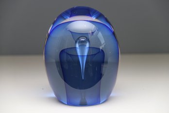 Blue Crystal Paperweight