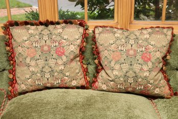 Tapestry Frilled Throw Pillows 20 X 20
