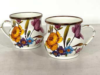 Pair Of MacKenzie Childs Flower Market Mugs